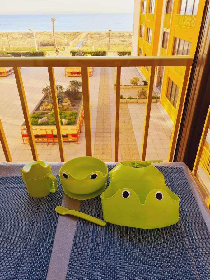 Appartement Vue Mer,Acces Direct Plage,Fibre,Clim,Parking Public Gratuit Le Barcarès Eksteriør bilde