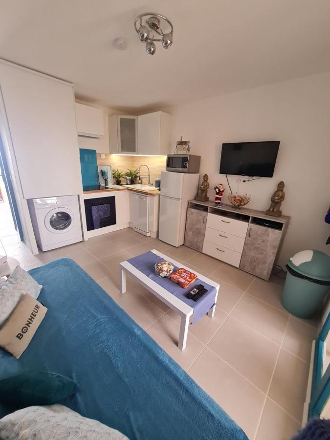 Appartement Vue Mer,Acces Direct Plage,Fibre,Clim,Parking Public Gratuit Le Barcarès Eksteriør bilde