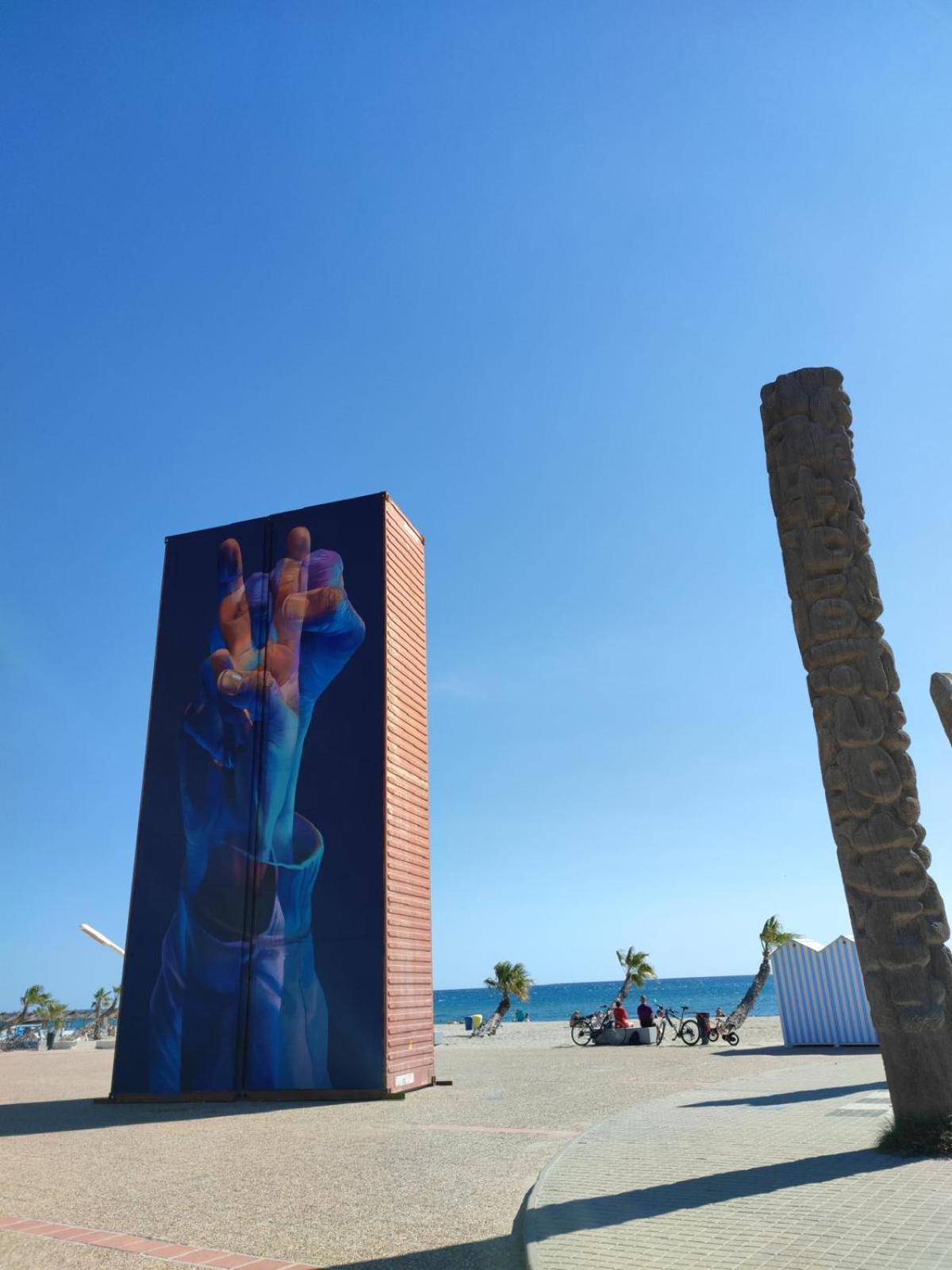 Appartement Vue Mer,Acces Direct Plage,Fibre,Clim,Parking Public Gratuit Le Barcarès Eksteriør bilde