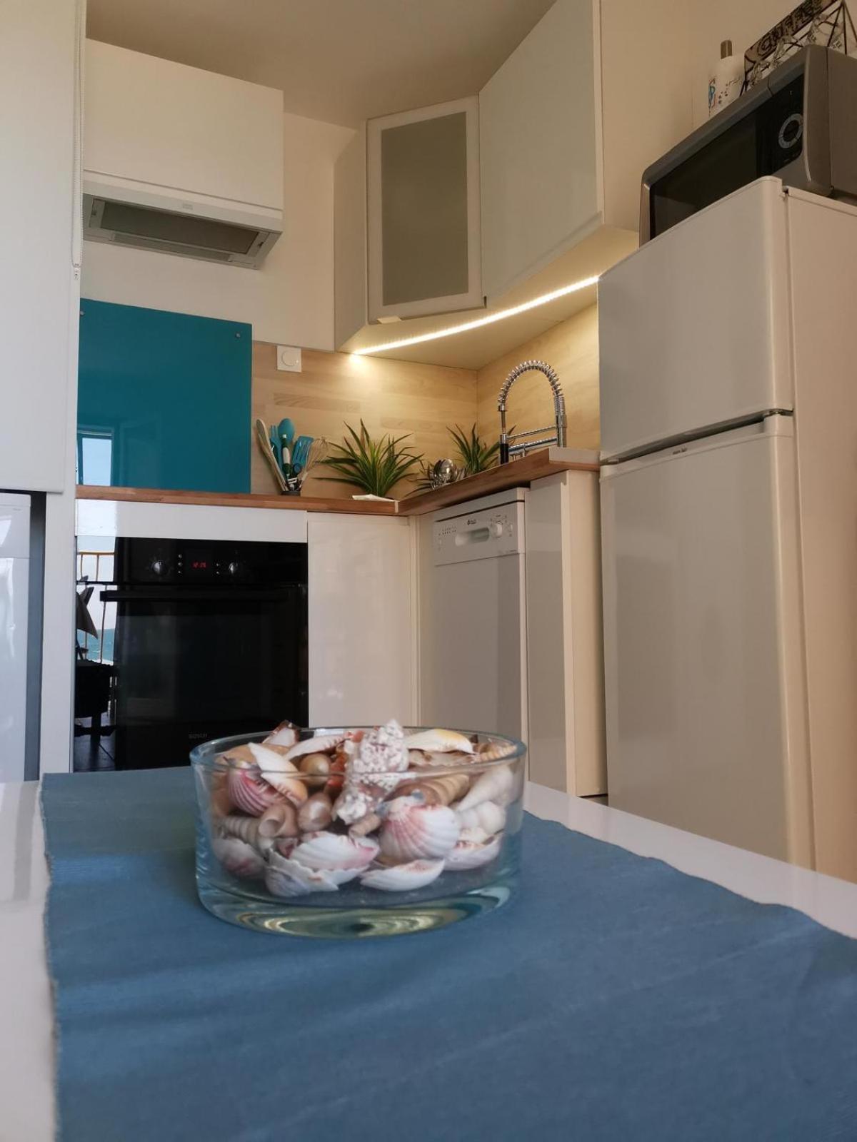 Appartement Vue Mer,Acces Direct Plage,Fibre,Clim,Parking Public Gratuit Le Barcarès Eksteriør bilde