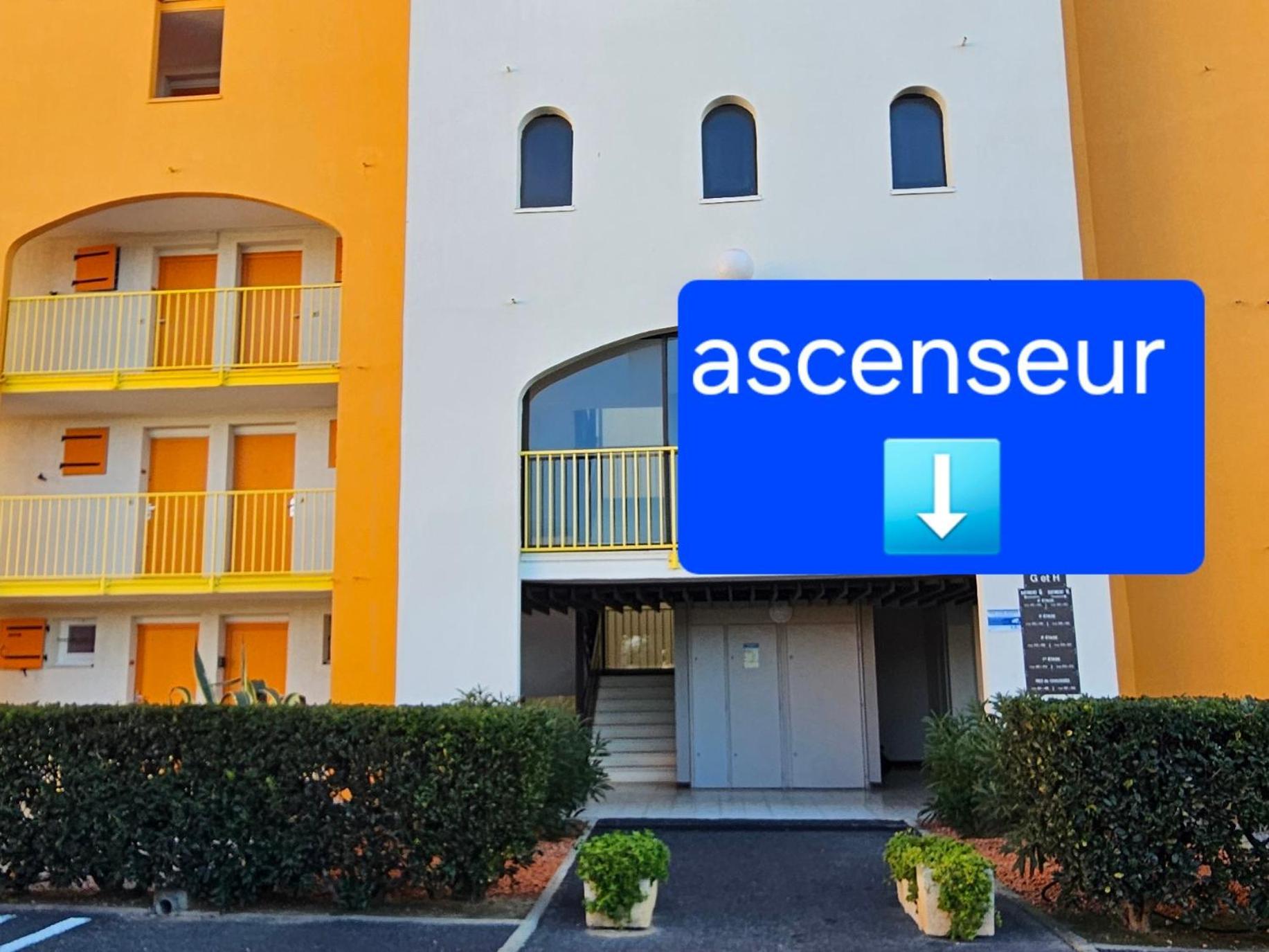 Appartement Vue Mer,Acces Direct Plage,Fibre,Clim,Parking Public Gratuit Le Barcarès Eksteriør bilde